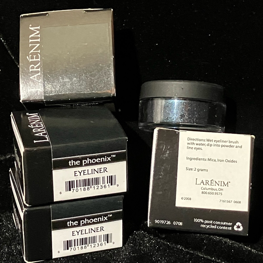 Larenim The Phoenix Eyeliner Mineral Makeup Black Loose Powder New